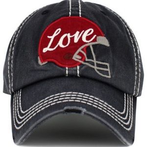 LOVE FOOTBALL HELMET WASHED VINTAGE BALLCAP